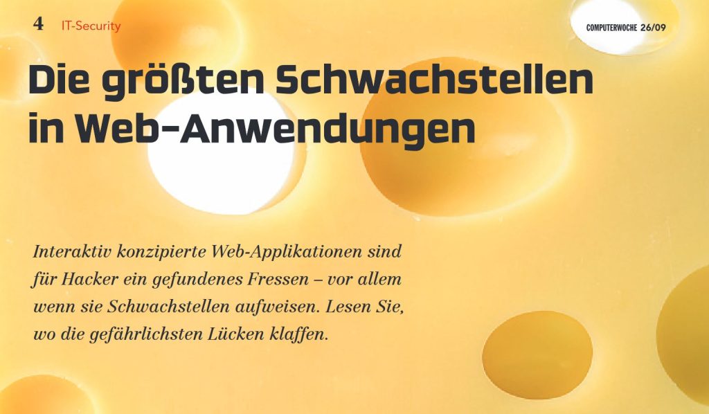 Die größten Schwachstellen in Web-Anwendungen