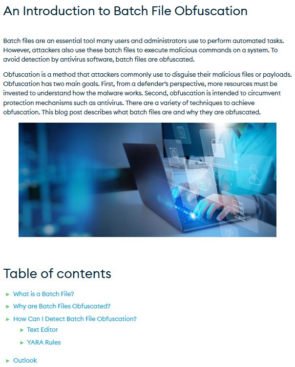 An Introducation to Batch File Obfuscation