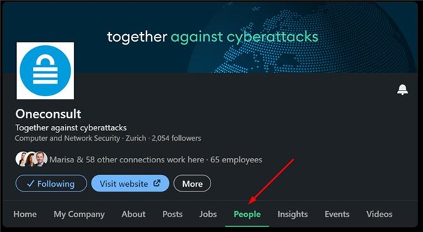 LinkedIn Search for employees