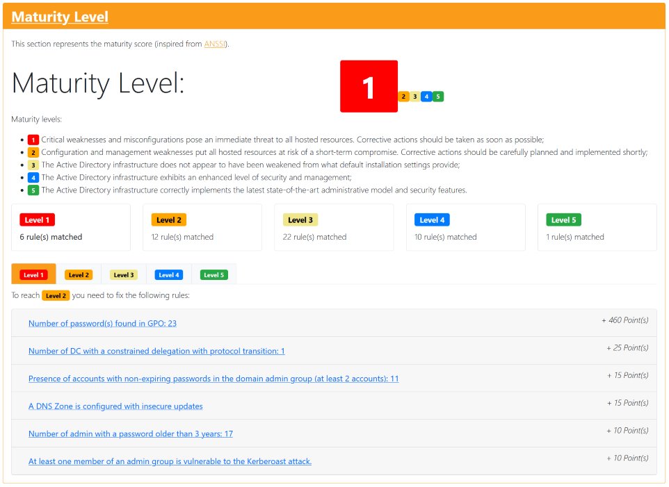 Maturity Level - Listing of Detected Vulnerabilities Including Their Score (In Points) 