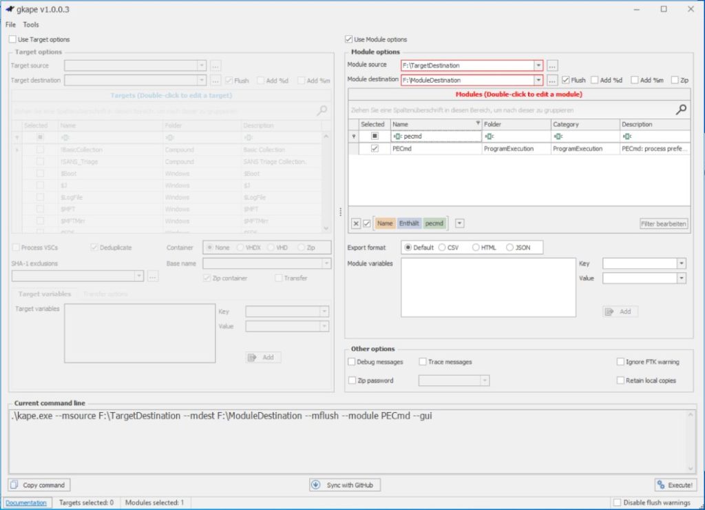 Mit Eric Zimmermans PECmd kann man die gesammelten Prefetch-Dateien in ein für Menschen analysierbares Format überführen (Abb. 2)